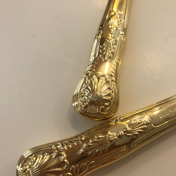 Wedding cake serving set! Beautiful stainless steel and gold plated! Lovely - Picture 4 of 7